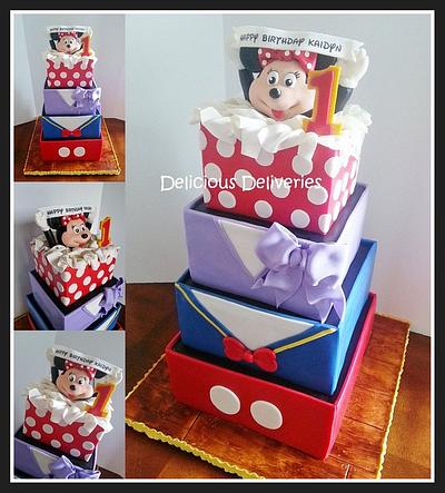 Mickey Mouse Clubhouse Inspired Giftboxes - Cake by DeliciousDeliveries