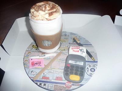 Starbucks for an accountant friend... - Cake by CupNcakesbyivy