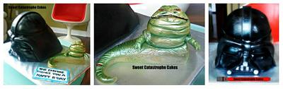 Darth Vader and Jabba the Hutt themed Cake - Cake by Sweet Catastrophe Cakes