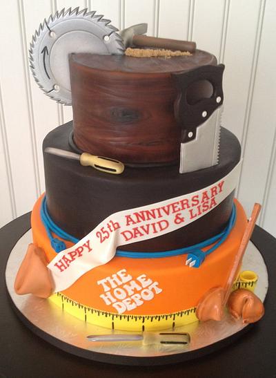 Home Depot/Chinese Food themed 25th anniversary cake - Cake by Bianca
