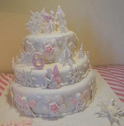 Winter Wonderland & Fairies Cake - Cake by Sonia