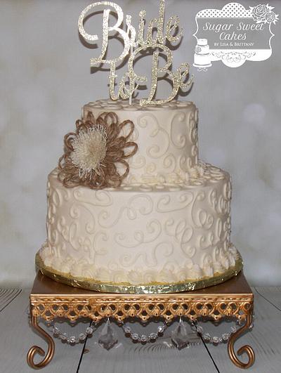 Ivory Scrolls - Cake by Sugar Sweet Cakes