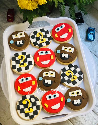 Car cookies lightning my queen - Cake by Doaa zaghloul 