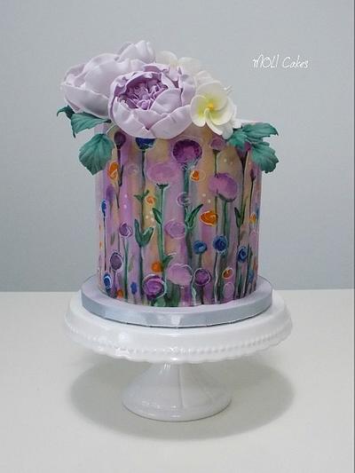 Painted voilet  - Cake by MOLI Cakes