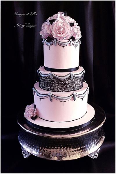 Pink+Black - Cake by Margaret Ellis - Art of Sugar