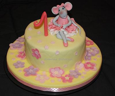 mouse with flowers - Cake by katarina139