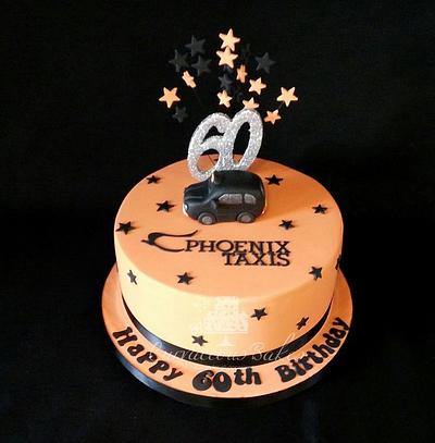 Black Taxi 60th Cake  - Cake by CurvaceousBakes