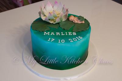 Waterlily Christening Cake - Cake by Birgit / My Little Kitchen Chaos