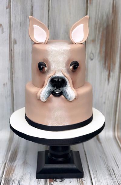 French Bulldog  - Cake by Karens Kakes
