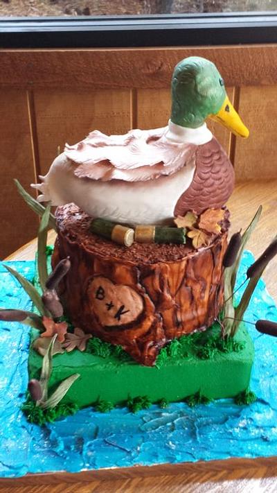 Mallard Duck Grooms Cake - Cake by Kassie Smith
