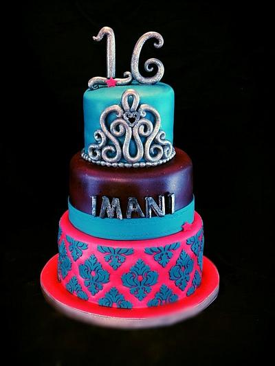 Sweet Sixteen  - Cake by BellaCakes & Confections