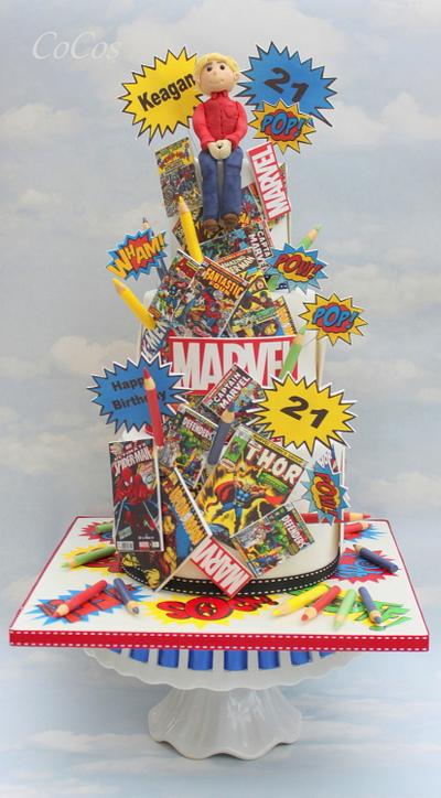 Super hero comic book cake - Cake by Lynette Brandl