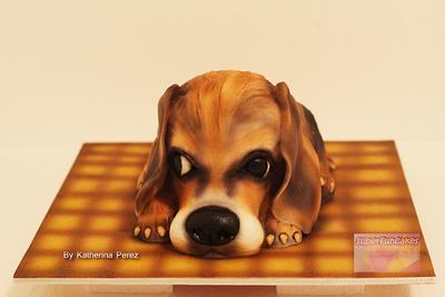 UNMOTIVATED DOG 3d CAKE - Cake by Super Fun Cakes & More (Katherina Perez)