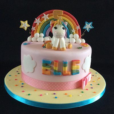 Unicorn theme - Cake by marynash13
