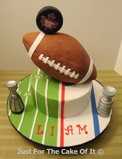 Hockey/Football Cake - Cake by Nicole - Just For The Cake Of It