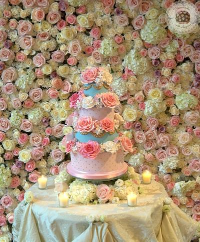 Avalanche Roses Wedding Cake - Mericakes Cake Designer - Cake by Mericakes