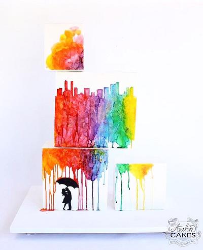 Colorful Love  - Cake by Avalon Cakes School of Sugar Art