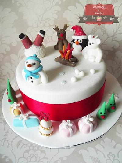 Winter Wonderland cake - Cake by Cupcakes la louche wedding & novelty cakes