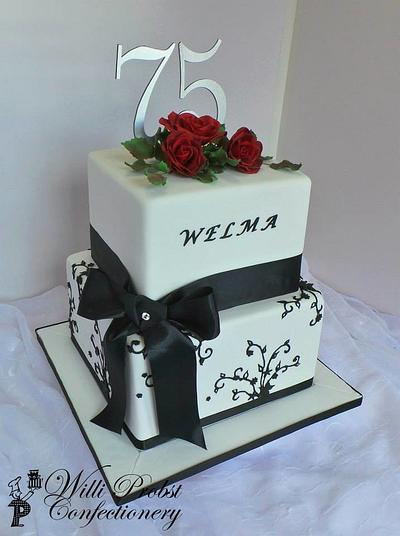 Black and red birthday cake - Cake by Probst Willi Bakery Cakes