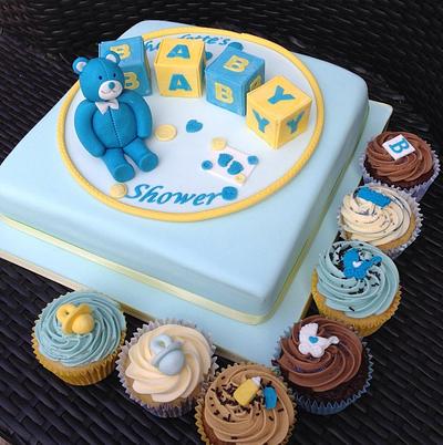 Teddy Baby Shower - Cake by The Daisy Cake Company