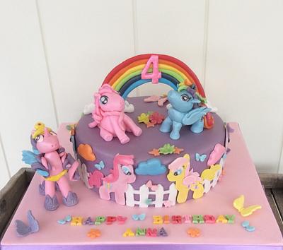 My Little Pony Cake and Cupcakes - Cake by Sonia