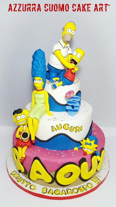 "WHY YOU LITTLE.....!!!! "The Simpsons cake! - Cake by Azzurra Cuomo Cake Art