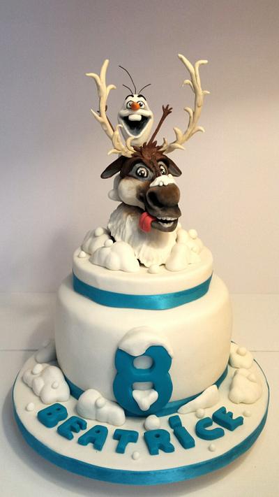 Frozen Olaf & Sven - Cake by Natyscake