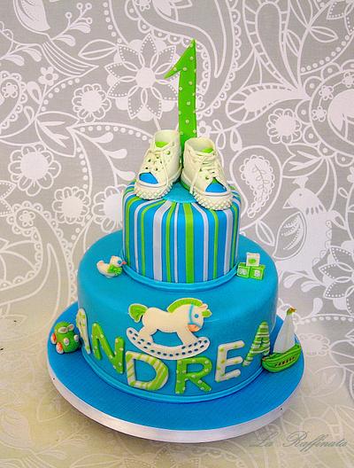 First year Happy Birthday Cake - Cake by La Raffinata