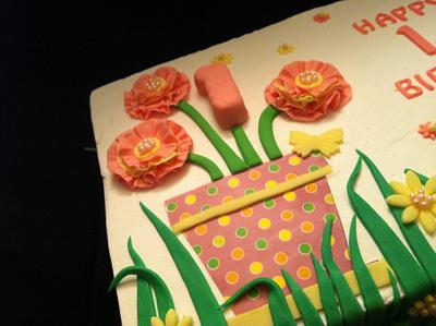Flower Pot cake - Cake by Sweet Scene Cakes