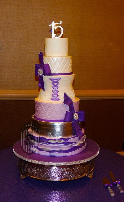 Purple quinceanera cake - Cake by Olga