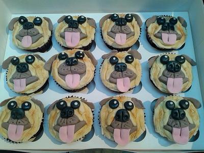 pug dog cupcakes - Cake by lucysyummycakes