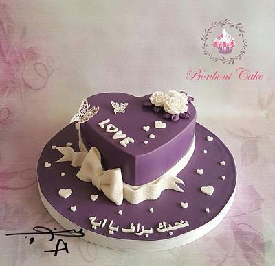Violet heart - Cake by mona ghobara/Bonboni Cake