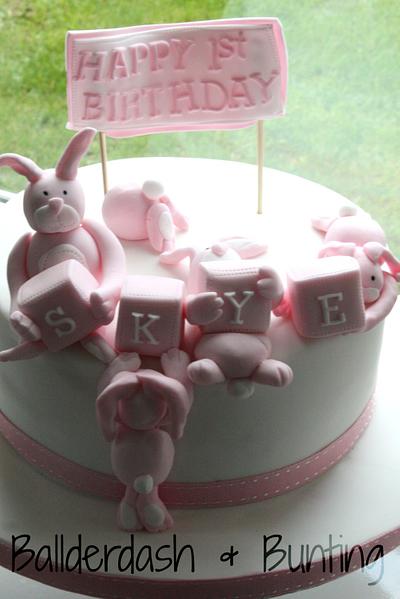 Birthday Bunnies! - Cake by Ballderdash & Bunting