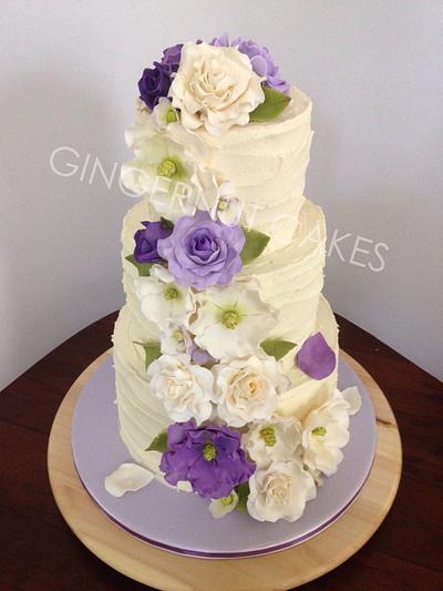 Purple wedding - Cake by Gingernut Cakes