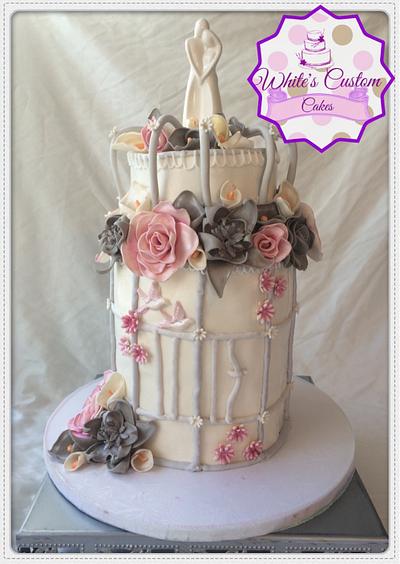Birdcage Wedding Cake - Cake by Sabrina - White's Custom Cakes 