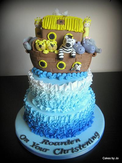 Noah's Ark Christening cake - Cake by Jo