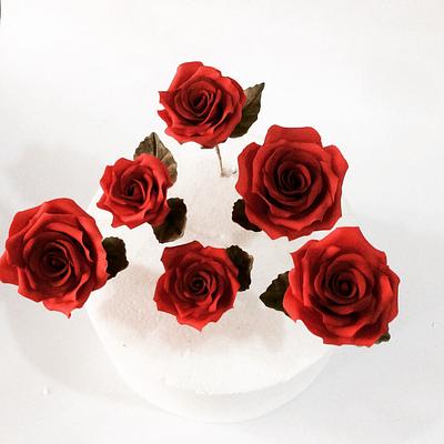 Valentine Sugar Roses - Cake by Signature Cake By Shweta