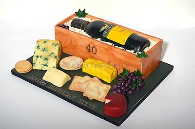 Wine, cheese and biscuits - Cake by The Chain Lane Cake Co.