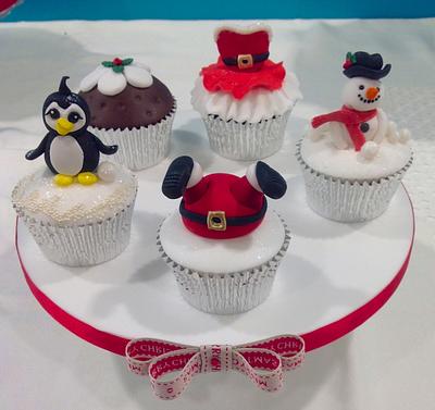 Christmas cup cakes - Cake by Alison's Bespoke Cakes