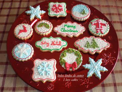 Christmas cookies vintage style - Cake by Gabriela Lopes (Bolos lindos de comer)