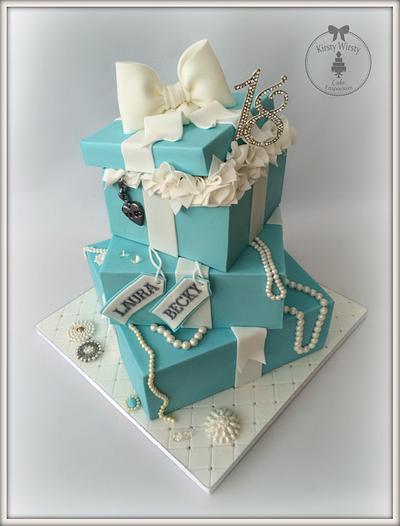 Tiffany gift boxes  - Cake by Kirsty 