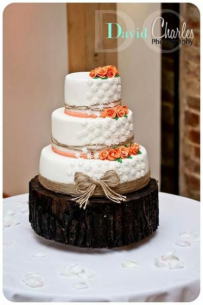 rustic wedding theme - Cake by sofeesmum