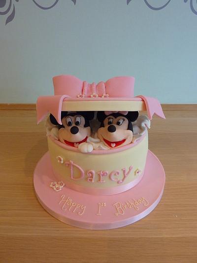 Minnie & Mickey Hat Box Cake - Cake by Caketastic Creations