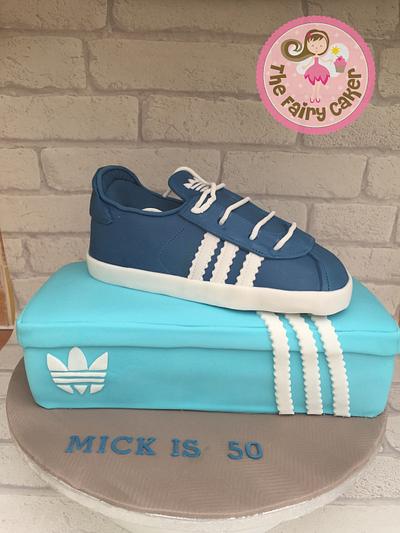 Adidas trainer cake  - Cake by Thefairycaker