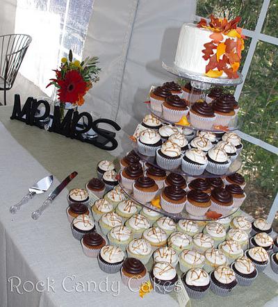 Fall Wedding Cupcake Tower - Cake by Rock Candy Cakes