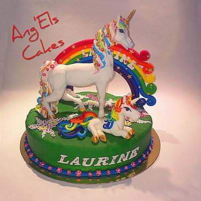 Rainbow unicorn  - Cake by Els tess