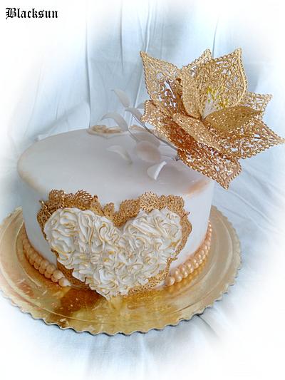 Mini on gold wedding anniversary - Cake by Zuzana Kmecova