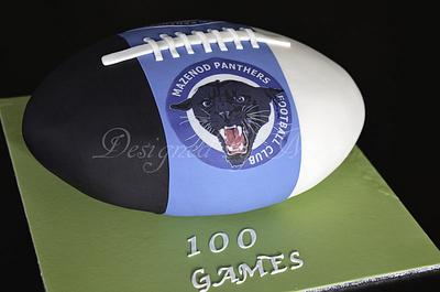 'panthers' foot ball - Cake by designed by mani