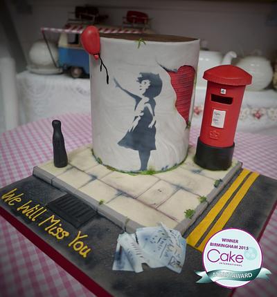 Home Sick Banksy - Cake by The Daisy Cake Company