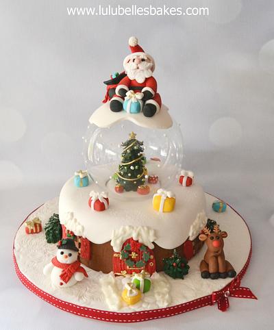 Snow Globe Christmas Cake - Cake by Lulubelle's Bakes